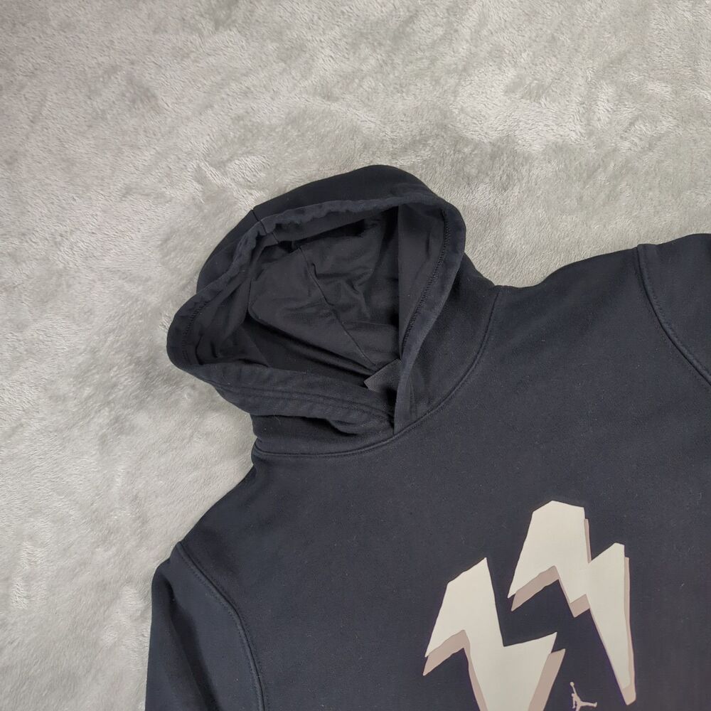 Nike Jordan Flight Pullover Hoodie Youth XL Boys 23 Lightning Black Sweatshirt